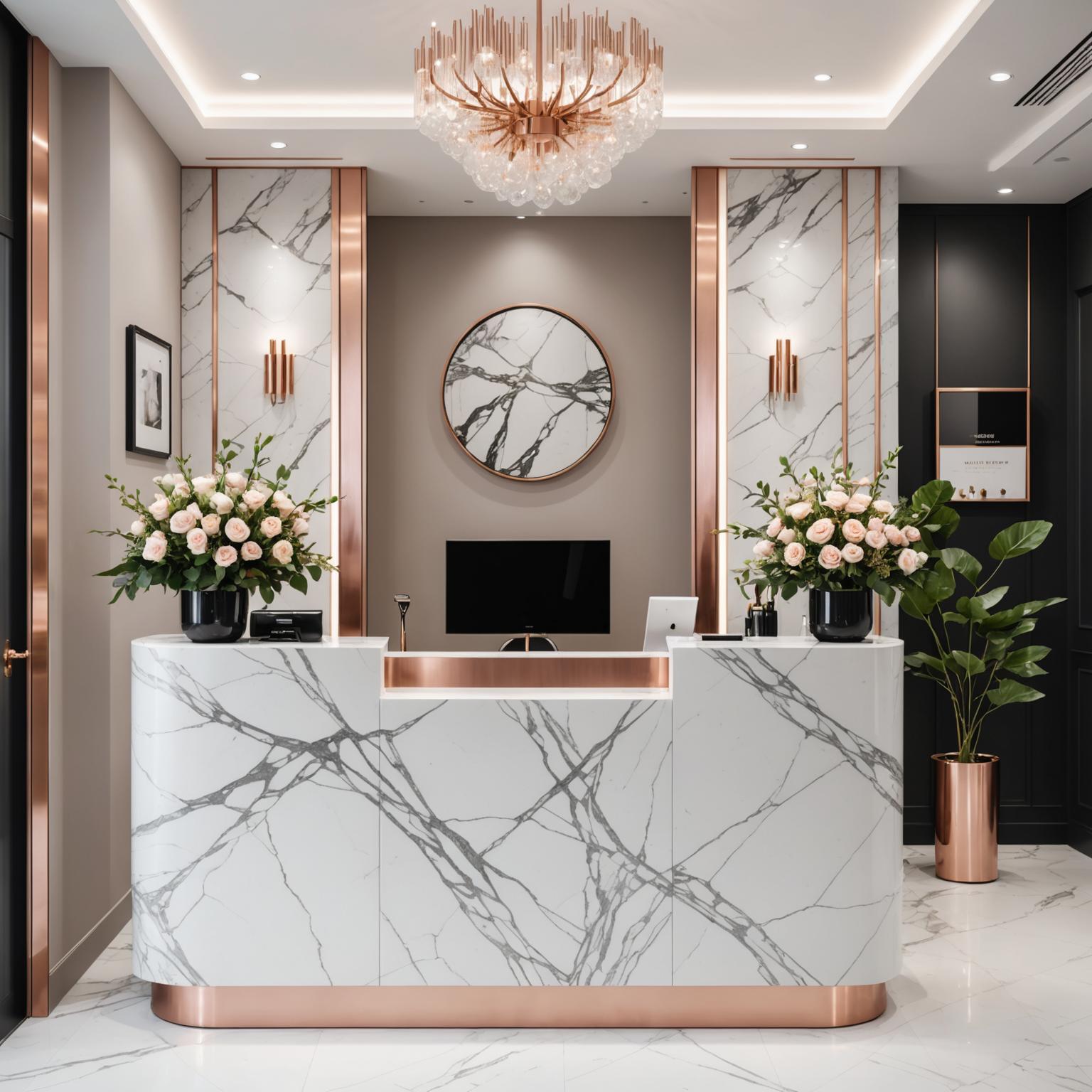 GlamTouch salon reception and workspace